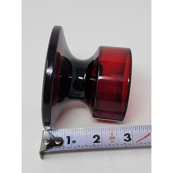 Vintage Ruby Red Arc‎ France Low Candlestick Holder Made In France - Picture 9 of 9